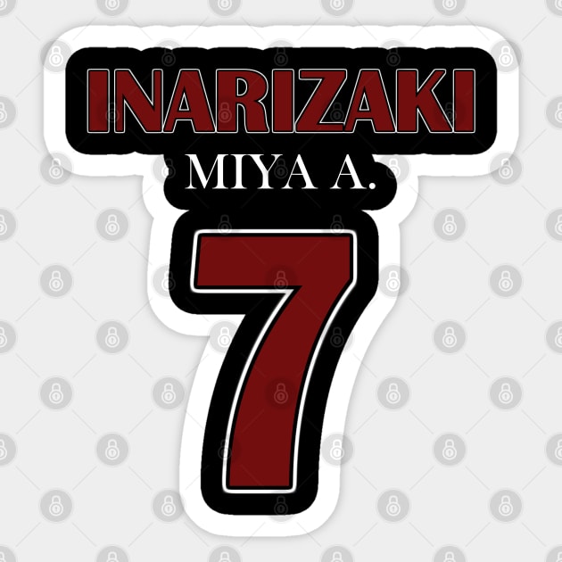 Miya Atsumu, Number Seven Sticker by AislingKiera